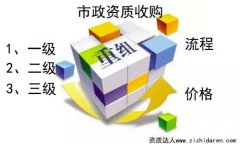 市政資質(zhì)收購:收購具備市政資質(zhì)公司步驟及價格