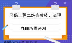 環(huán)保二級(jí)資質(zhì)轉(zhuǎn)讓/收購(gòu)流程及材料