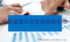 成都建筑公司資質收購價格參考