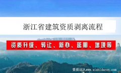 浙江省建筑資質剝離流程